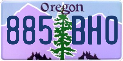 OR license plate 885BHO
