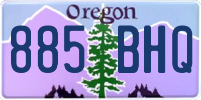 OR license plate 885BHQ