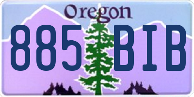OR license plate 885BIB
