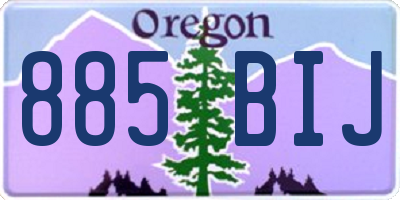 OR license plate 885BIJ