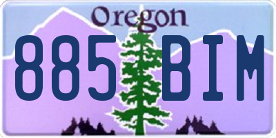 OR license plate 885BIM