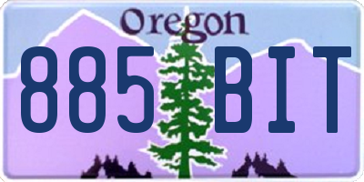 OR license plate 885BIT