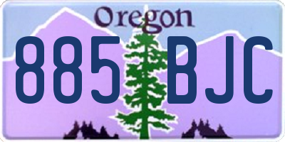 OR license plate 885BJC