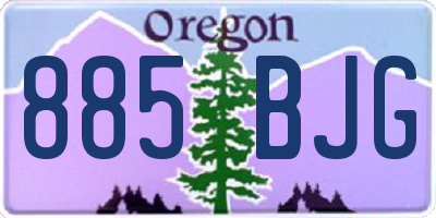 OR license plate 885BJG