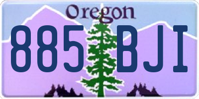 OR license plate 885BJI