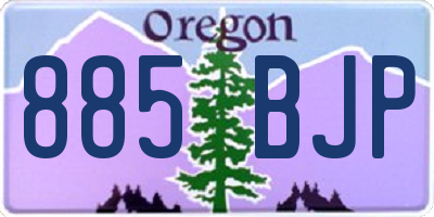 OR license plate 885BJP