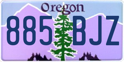 OR license plate 885BJZ