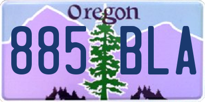 OR license plate 885BLA