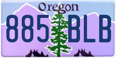 OR license plate 885BLB
