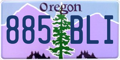 OR license plate 885BLI