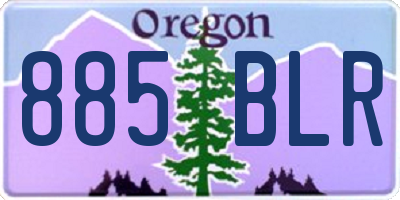 OR license plate 885BLR