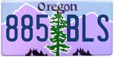 OR license plate 885BLS