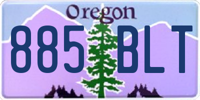 OR license plate 885BLT