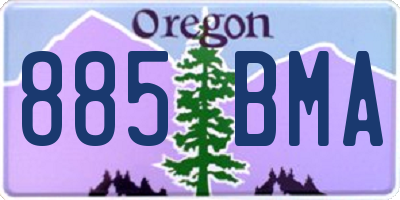 OR license plate 885BMA