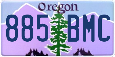 OR license plate 885BMC