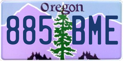 OR license plate 885BME