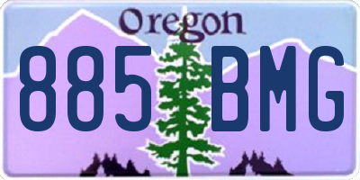 OR license plate 885BMG