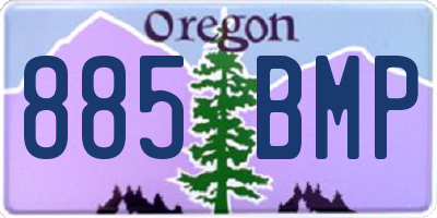 OR license plate 885BMP