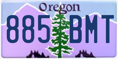 OR license plate 885BMT