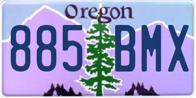 OR license plate 885BMX