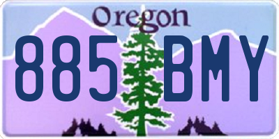OR license plate 885BMY