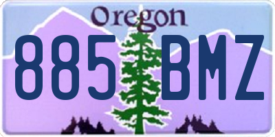 OR license plate 885BMZ