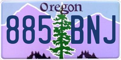 OR license plate 885BNJ