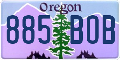 OR license plate 885BOB