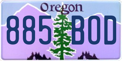 OR license plate 885BOD