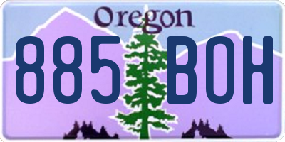 OR license plate 885BOH