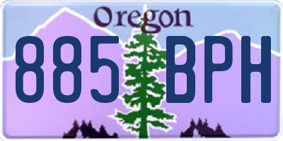 OR license plate 885BPH
