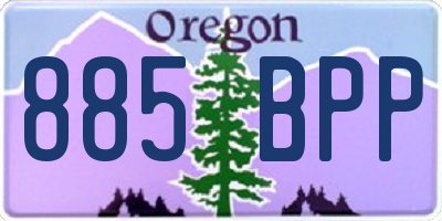 OR license plate 885BPP