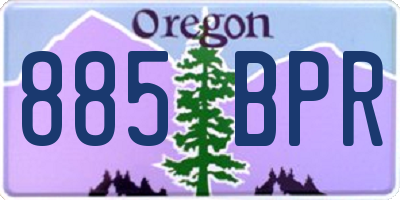 OR license plate 885BPR