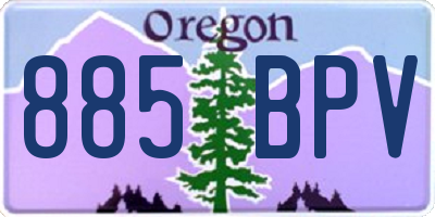 OR license plate 885BPV