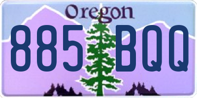 OR license plate 885BQQ