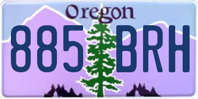 OR license plate 885BRH