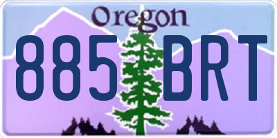 OR license plate 885BRT