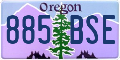 OR license plate 885BSE