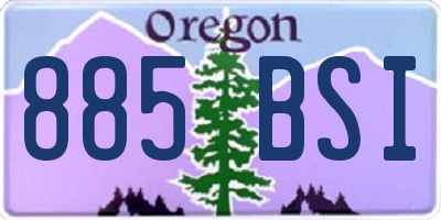 OR license plate 885BSI