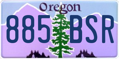 OR license plate 885BSR