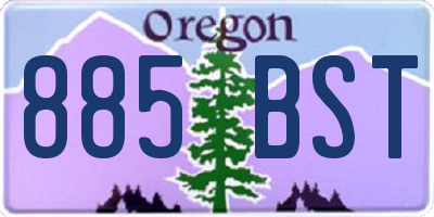 OR license plate 885BST