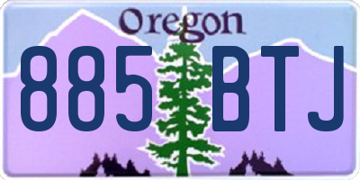 OR license plate 885BTJ