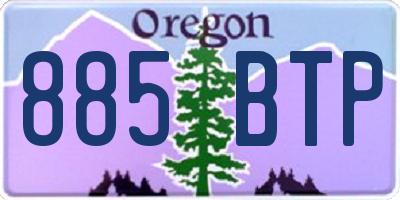 OR license plate 885BTP