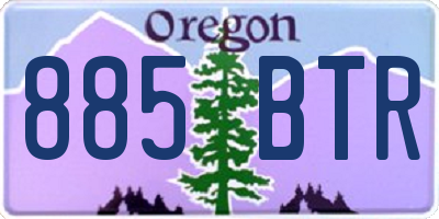 OR license plate 885BTR