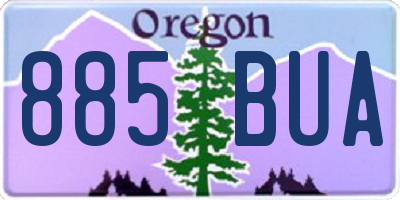 OR license plate 885BUA