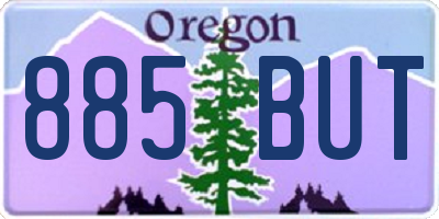 OR license plate 885BUT