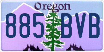 OR license plate 885BVB