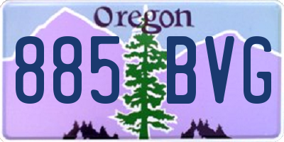 OR license plate 885BVG