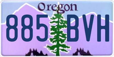 OR license plate 885BVH