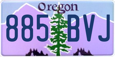 OR license plate 885BVJ